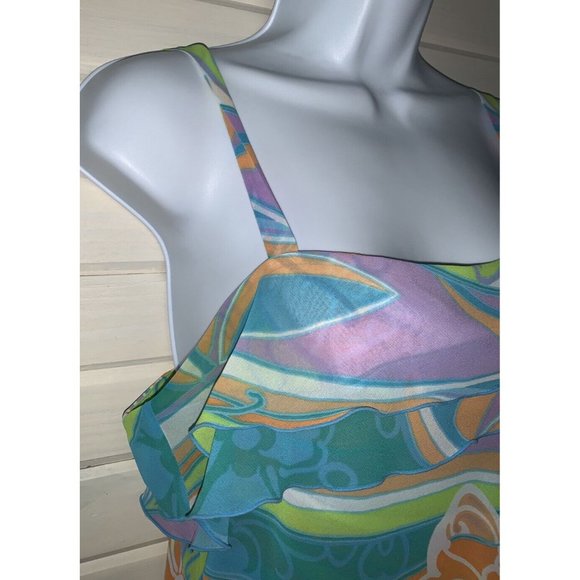 W Work To Weekend Size 8 Top Sleeveless Tiered Layered Adjustable Straps EUC - Picture 4 of 8